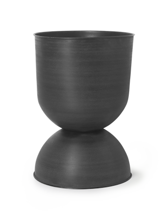 Hourglass Blomkruka Stor Svart/Mörkgrå