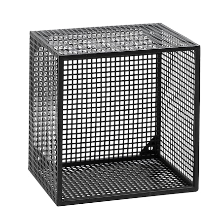Wire Vägghylla kvadratisk Svart