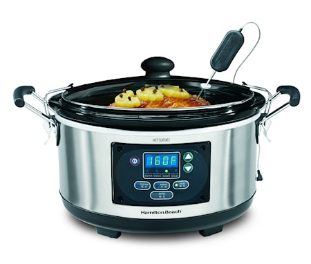 Slow Cooker med Stektermometer 4,7L