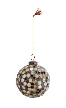 Hängande mosaikboll Ø 10 cm Brun/guld