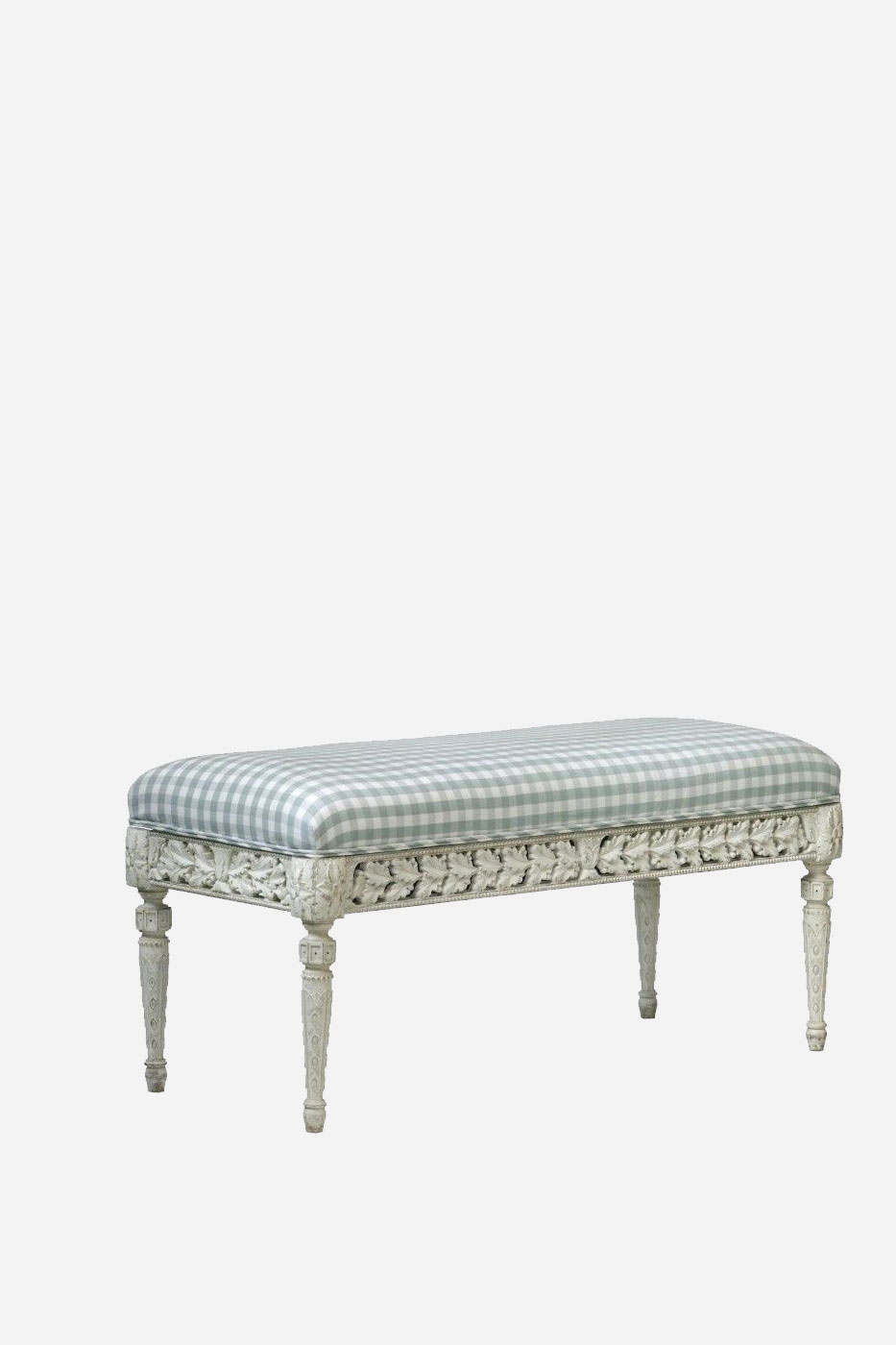 Bänk Bench w/Acorn Carving