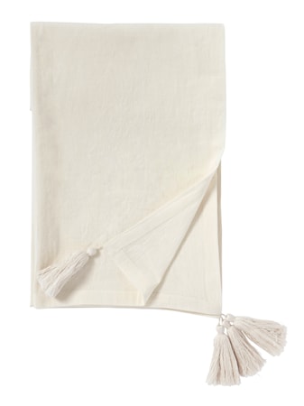 Bordsduk Ivory med Toffsar