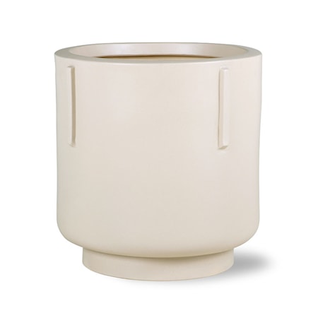 Footed Pot Earthenware Cream