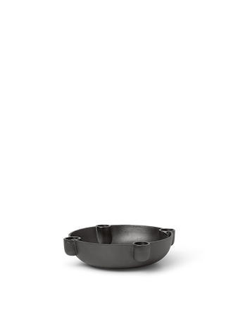 Bowl Ljusstake MediumBlackened Aluminium