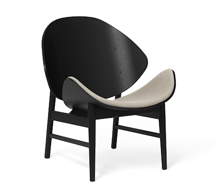 The Orange Lounge Chair S Grey Svartlackad Ek