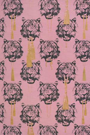 Tyg Metervara Coco Tiger Rosa