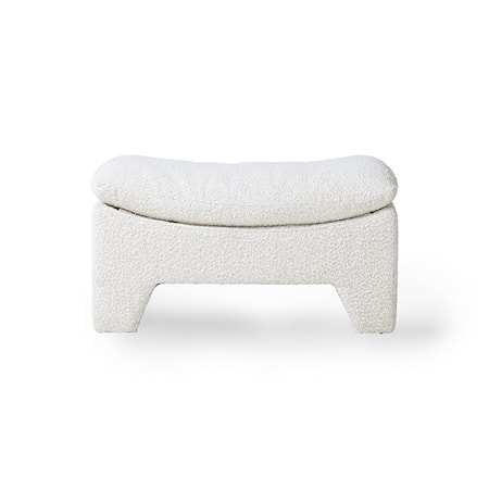Retro Lounge Ottoman Boucle Cream