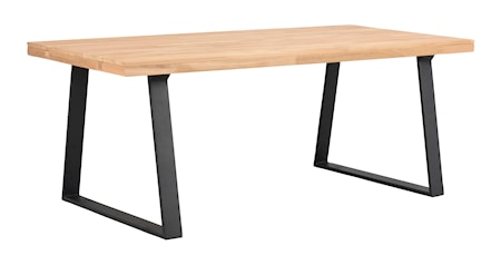 Brooklyn Matbord Ek/U-ben Svart Metall 170x95 cm