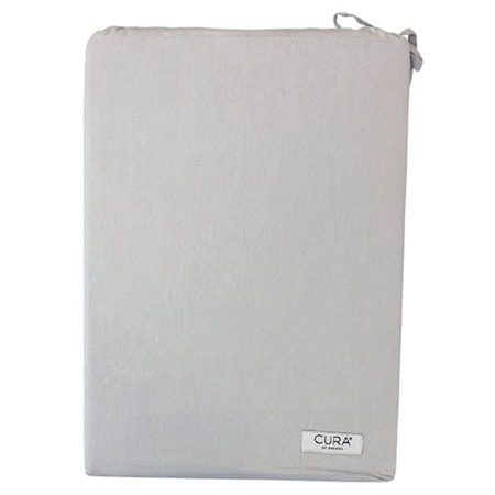 CURA Bomull Påslakanset Dubbel Ljusgrå 200x220 cm