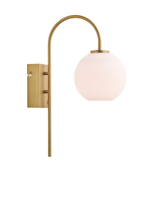 Ballon Vägglampa Satin Mässing LED