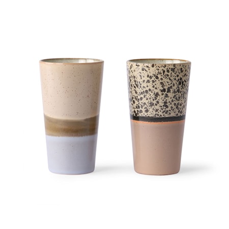 Ceramic 70's Lattemugg 2 st