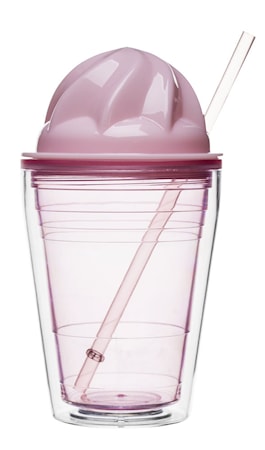 Sweet milkshake med sugrör, rosa