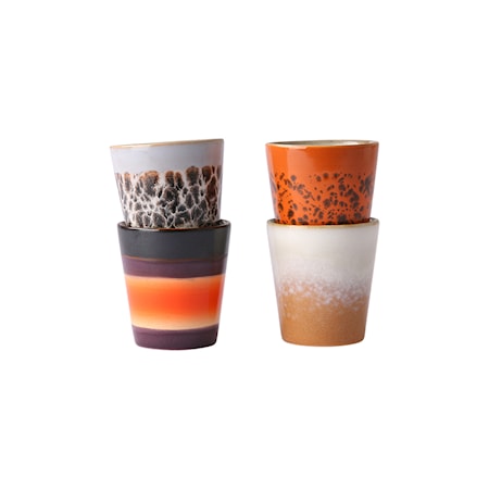 Ceramic 70's Ristretto Mugg 4 st