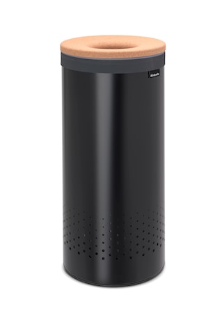 Tvättkorg med korklock 35 L Svart