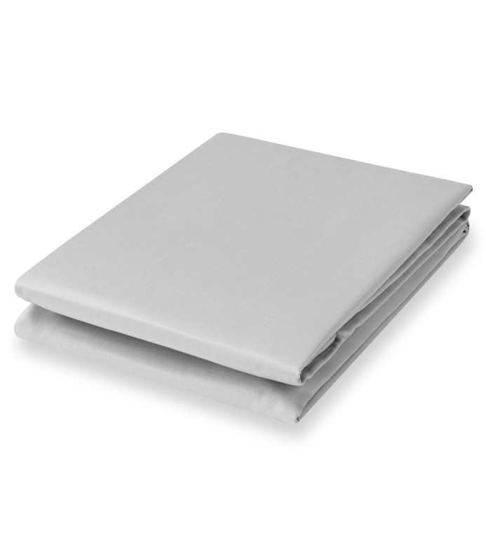 Kuvertlakan 105 x 210 ljusgrå percale, Värnamo of Sweden